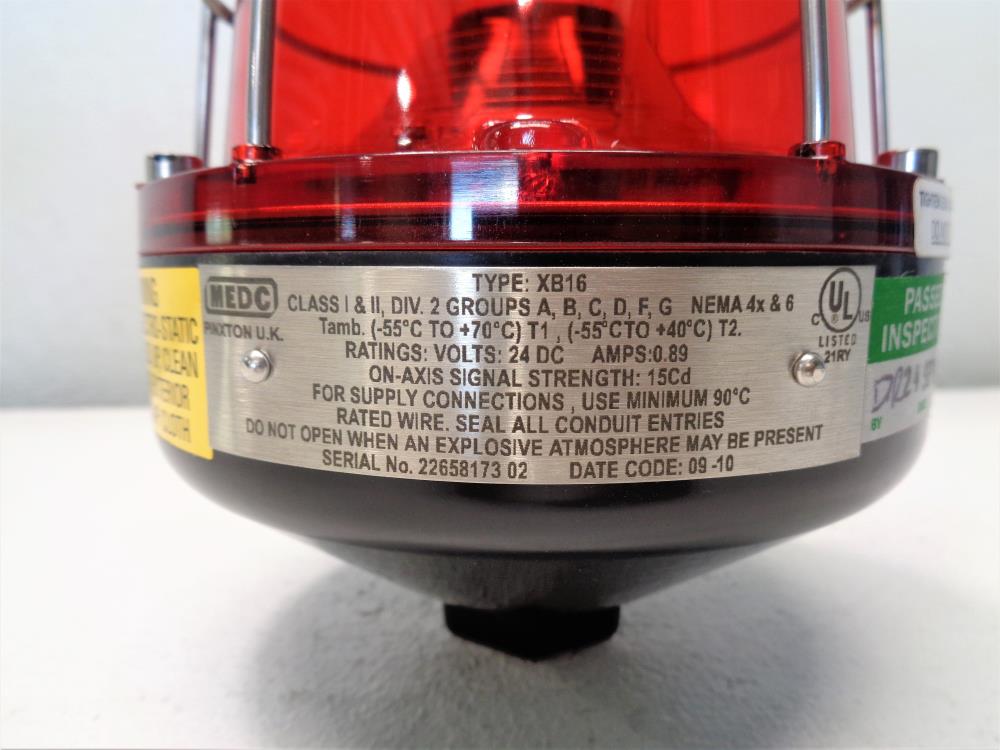 MEDC Red Strobe Warning Light XB16